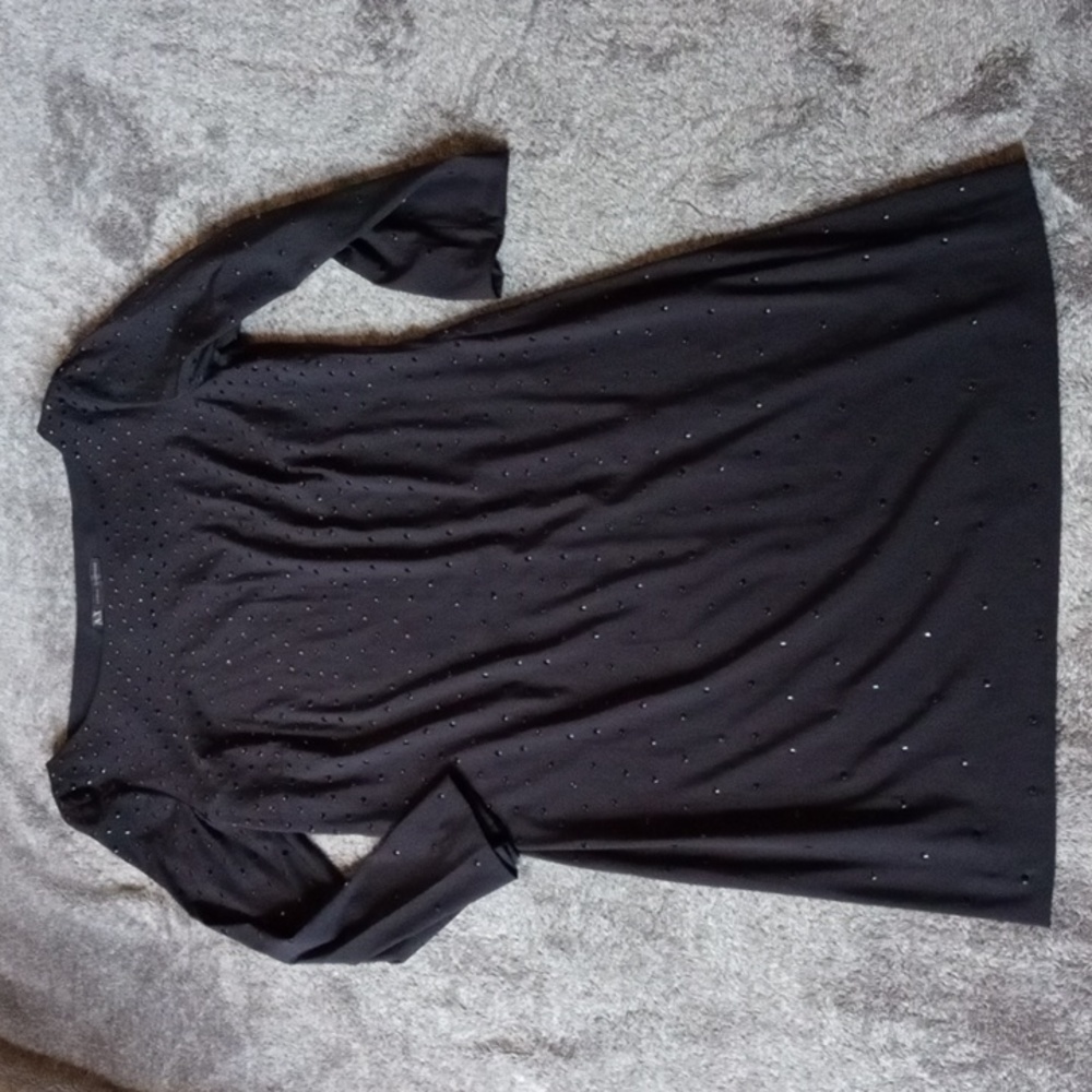 Armani Exchange embossed dot dress